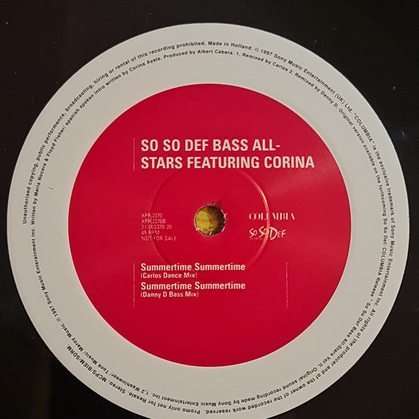 So So Def Bass All Stars Vol. II* Presents Corina : Summertime Summertime (12", Promo)