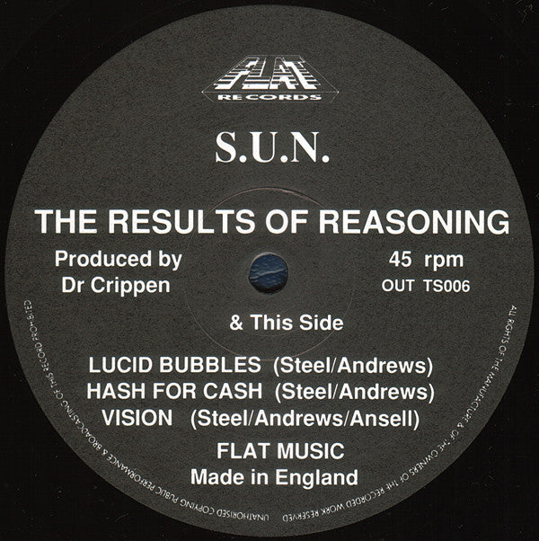 S.U.N. : The Results Of Reasoning (12", EP)