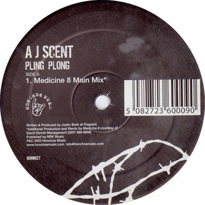 A J Scent* : Pling Plong (Medicine 8 Mixes / A J's Original Mix) (12")