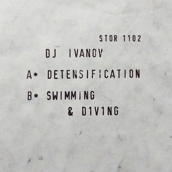 DJ Ivanov : Detensification / Swimming and Diving (12", W/Lbl)