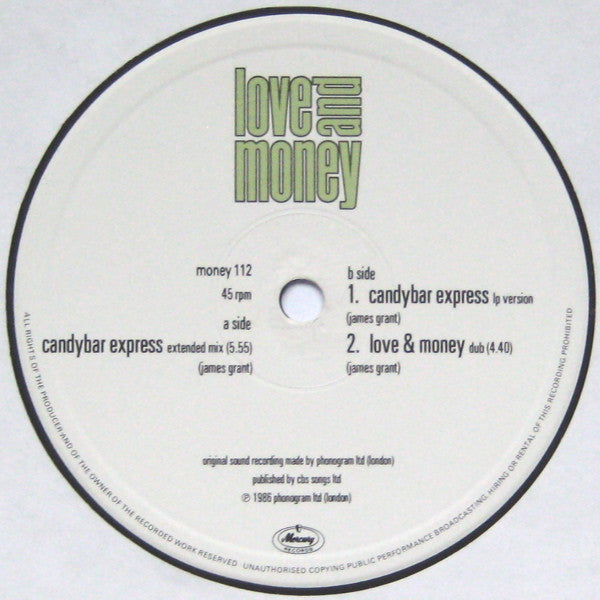 Love And Money : Candybar Express (12")