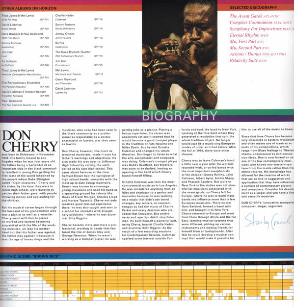 Don Cherry : Don Cherry (LP, Album, RE, Gat)