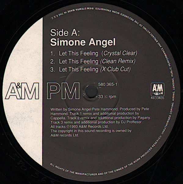 Simone Angel : Let This Feeling (12")