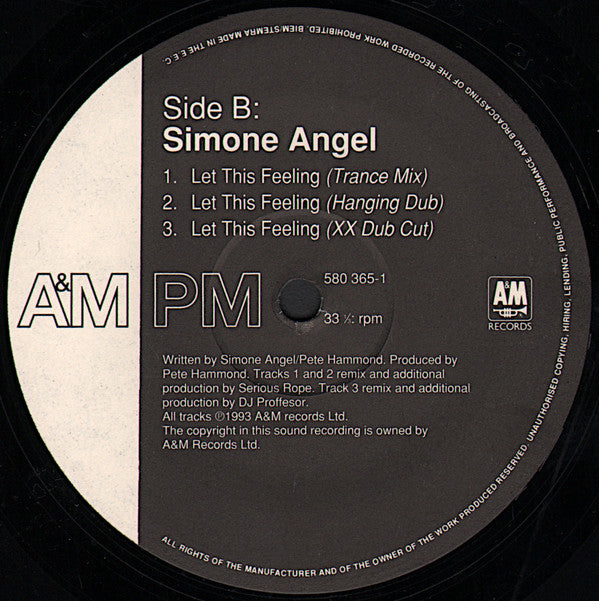 Simone Angel : Let This Feeling (12")