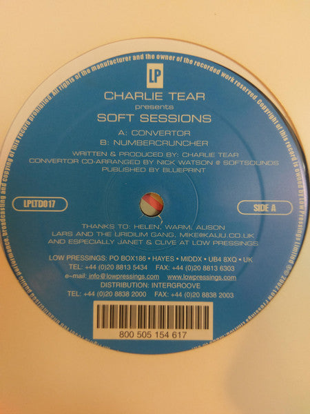 Charlie Tear : Presents Soft Sessions (12")