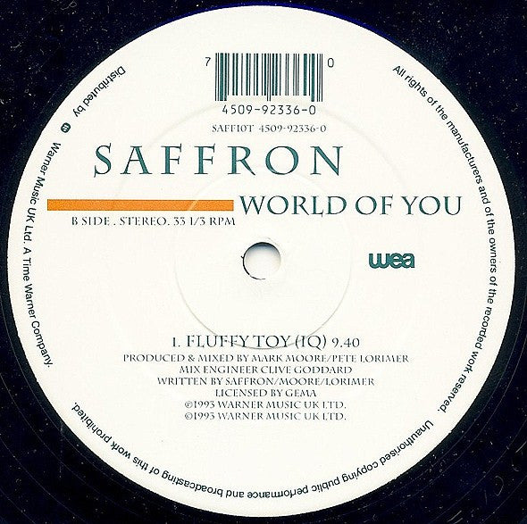 Saffron : World Of You (12", Maxi)