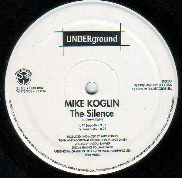 Mike Koglin : The Silence (12")