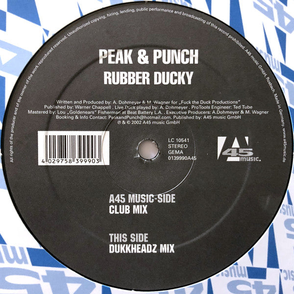 Peak & Punch : Rubber Ducky (12")
