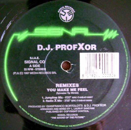 DJ Professor : You Make Me Feel / Mighty Real - Remixes (12")