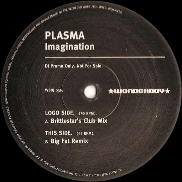 Plasma : Imagination (2x12", Single, Promo)
