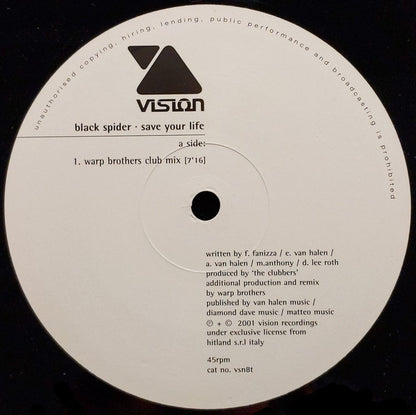 Black Spider : Save Your Life (12")