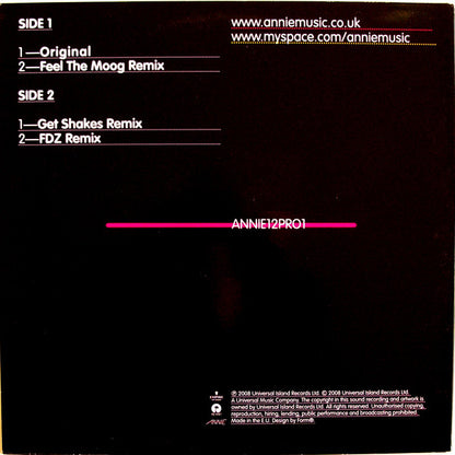 Annie : I Know UR Girlfriend Hates Me (Remixes) (12", Promo)