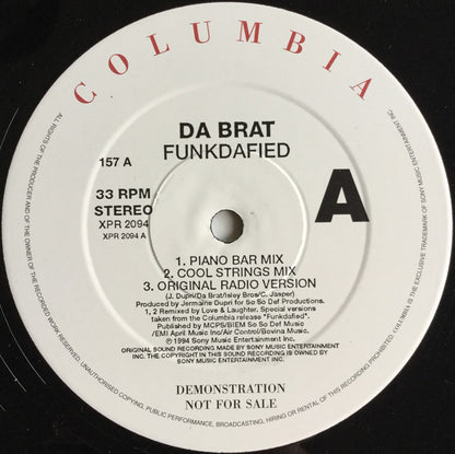 Da Brat : Funkdafied (12", Promo)