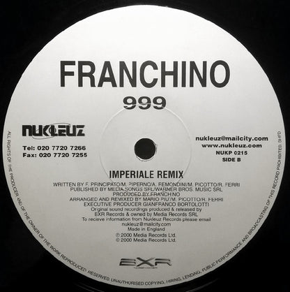 Franchino : 999 (12", Die)