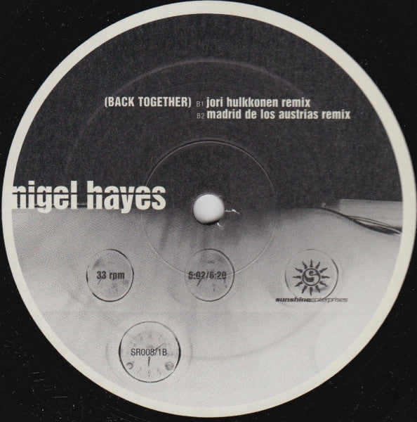 Nigel Hayes : Back Together (12")