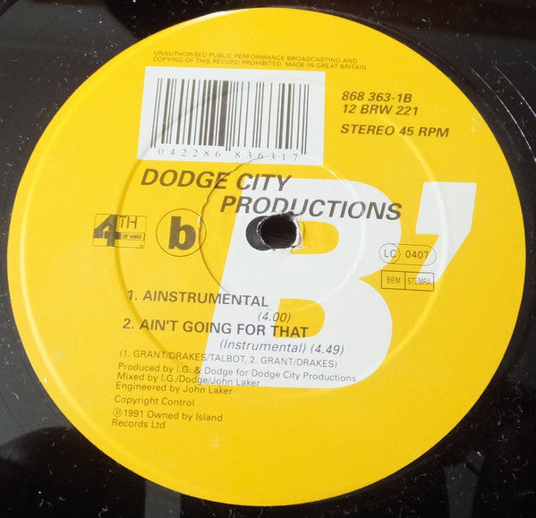 Dodge City Productions : Ain't Going For That (12", Single, Promo)
