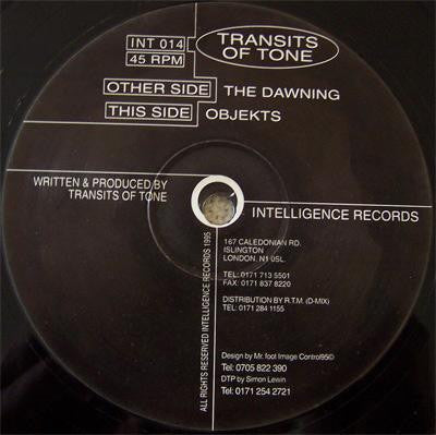 Transits Of Tone : The Dawning / Objekts (12")