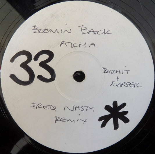 Freq Nasty : Boomin' Back Atcha (12", Promo, W/Lbl)