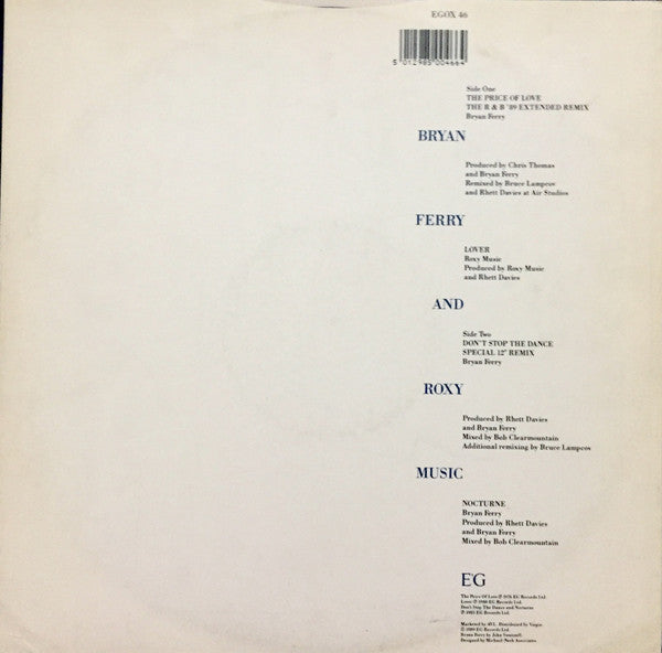 Bryan Ferry : The Price Of Love (12")
