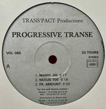 Progressive Transe : Manic Jig (12")