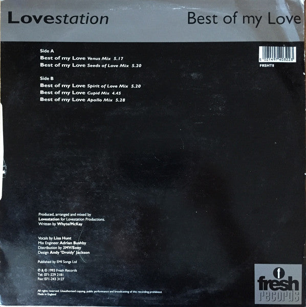 Lovestation : Best Of My Love (12")