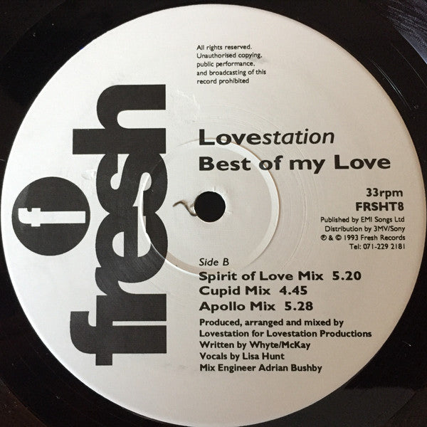 Lovestation : Best Of My Love (12")