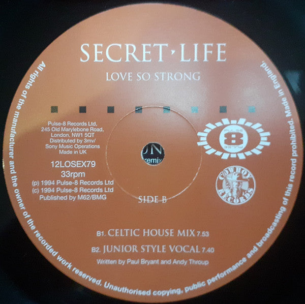 Secret Life : Love So Strong (12", Single)