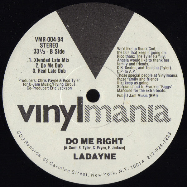 Ladayne : Do Me Right (12")