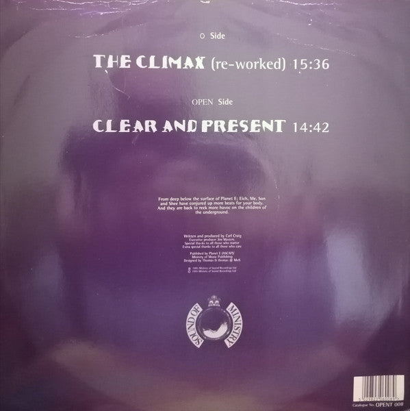 Carl Craig Presents Paperclip People : The Climax / Clear & Present (12")