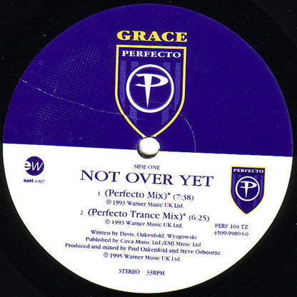 Grace : Not Over Yet (Paul Oakenfold / Dancing Divaz Remixes) (12", Dam)