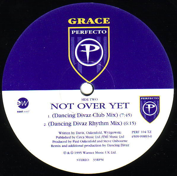 Grace : Not Over Yet (Paul Oakenfold / Dancing Divaz Remixes) (12", Dam)