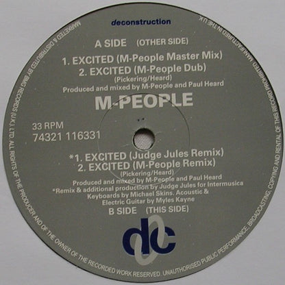 M-People* : Excited (12", Single)
