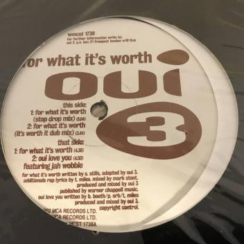 Oui 3 : For What It's Worth (12", Promo)