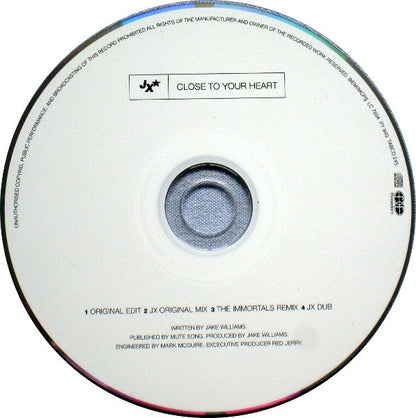 JX : Close To Your Heart (CD, Single)