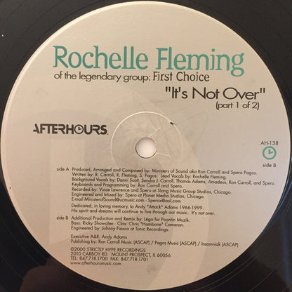 Rochelle Fleming : It's Not Over (12", 1/2)