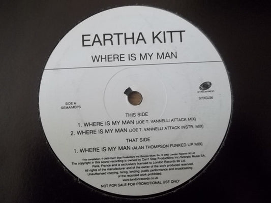 Eartha Kitt : Where Is My Man (12", Promo)