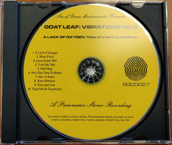 Goat Leaf : A Lack Of Oxygen: Tales Of Crashing Satellites (CD, Album)