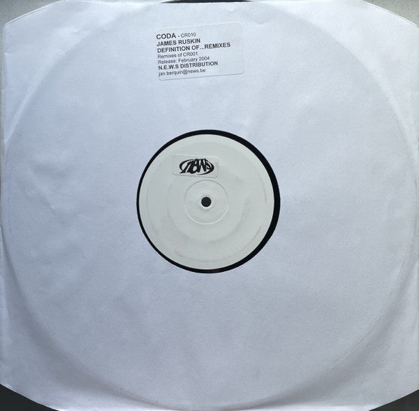 James Ruskin : Definition Of ...Remixes (12", Promo, W/Lbl)