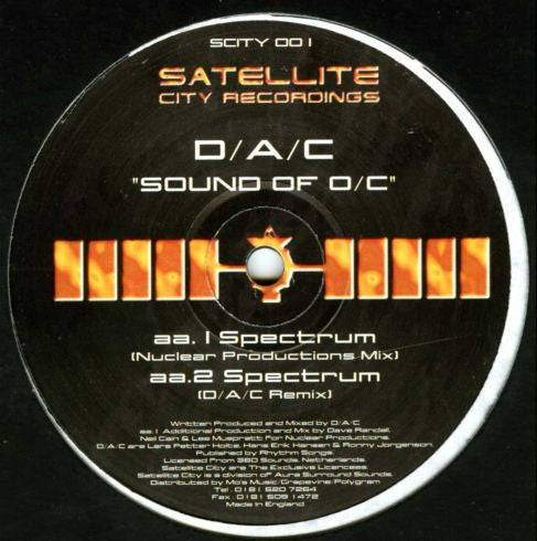 D.A.C : Sound Of O/C (12")
