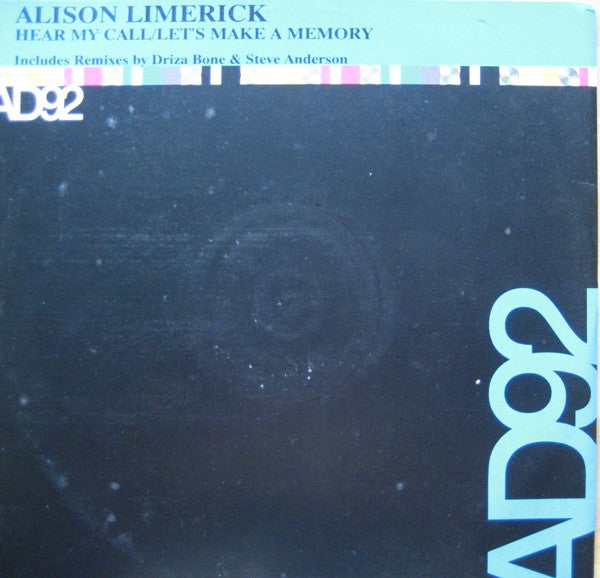Alison Limerick : Hear My Call / Let's Make A Memory (12", Promo)