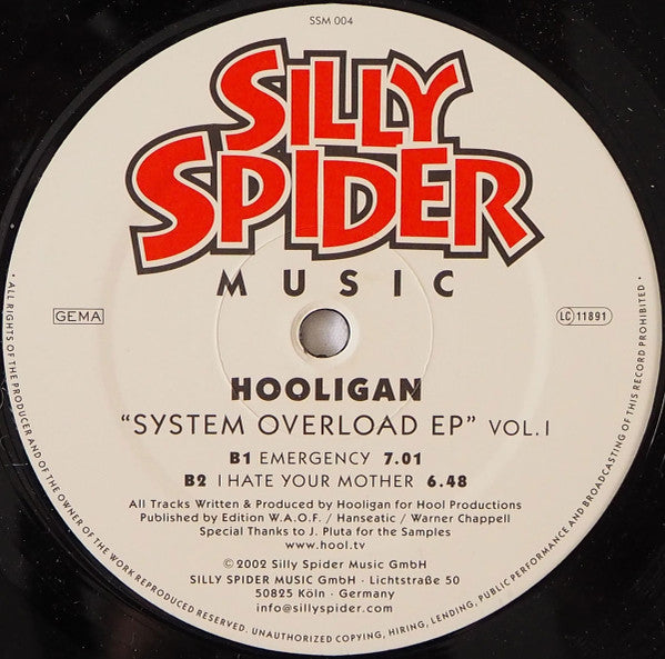 Hooligan* : System Overload EP Vol. 1 (12", EP)