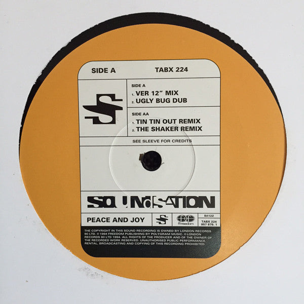Soundsation : Peace & Joy (12", Single)