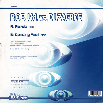 B.O.B. Ltd. vs. DJ Zagros : Persia (10")