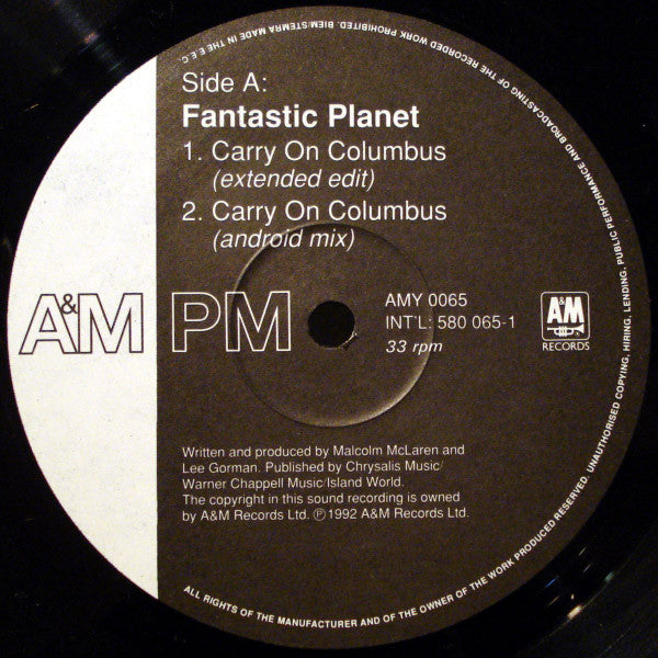 Fantastic Planet : Carry On Columbus (12")