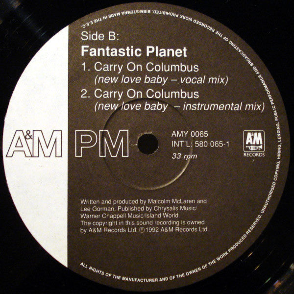 Fantastic Planet : Carry On Columbus (12")