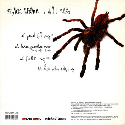 Black Spider : I Will ! Rmxs (12")