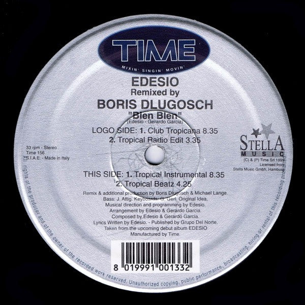 Edesio : Blen Blen (Remixed By Boris Dlugosch) (12")