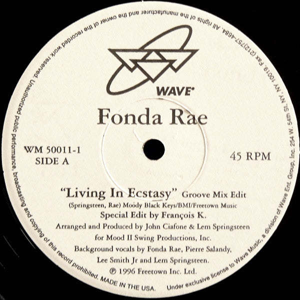 Fonda Rae : Living In Ecstasy (12")