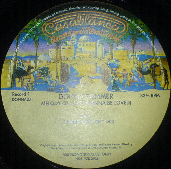 Donna Summer : Melody Of Love (2x12", Single, Promo)