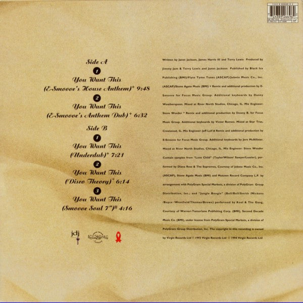 Janet Jackson : You Want This (12", Single)